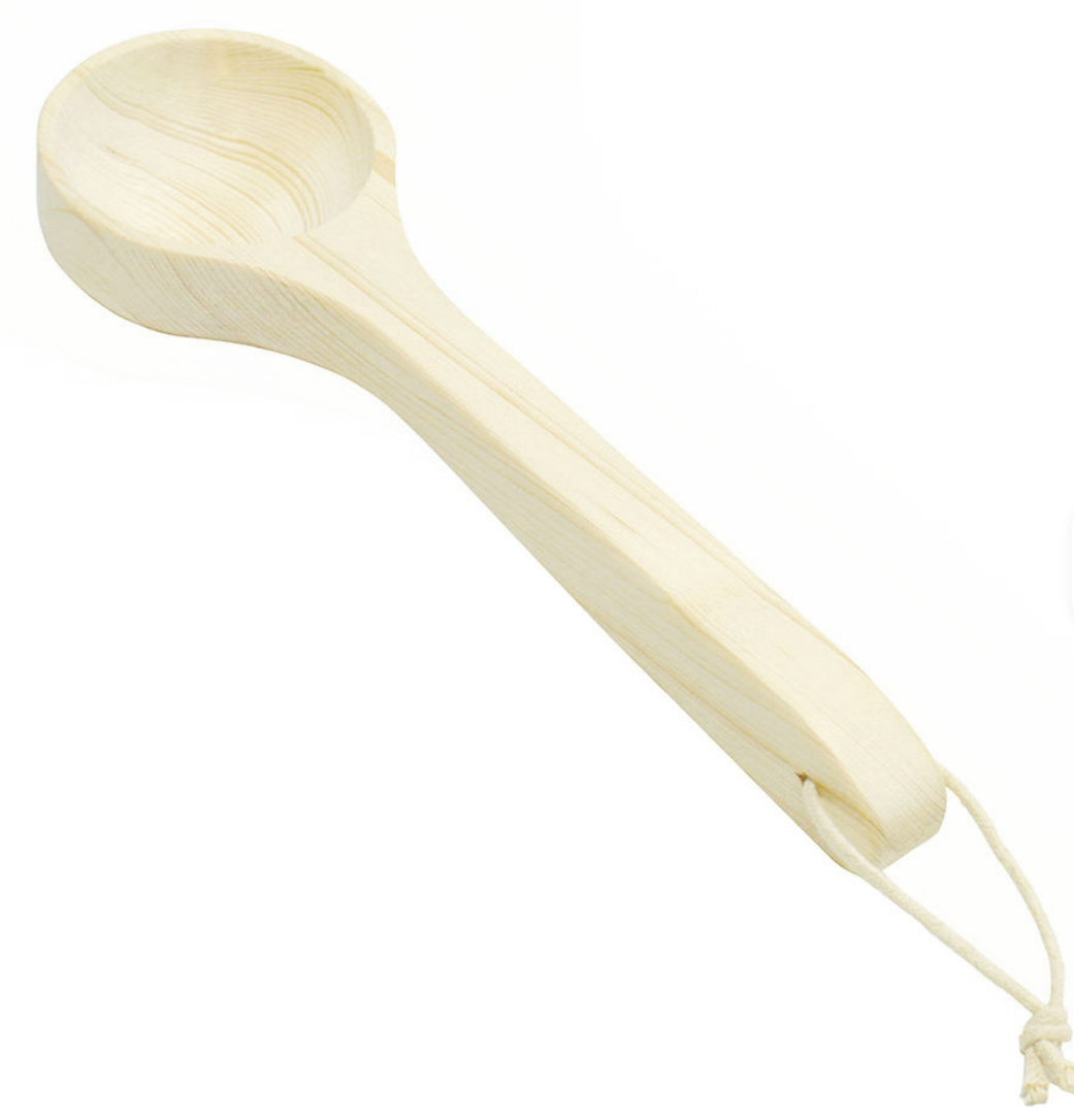 Traditional Wooden Sauna Bucket & Ladle Set — Finnish-Style Water Bucket with Scoop