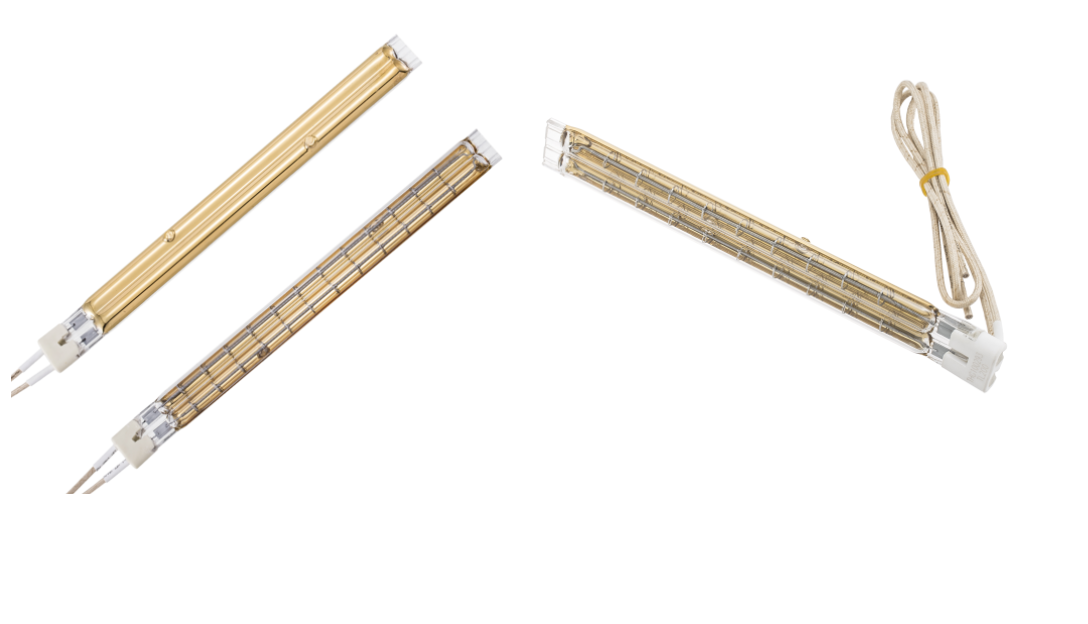 Reflector Coated Infrared Quartz Heating Lamps | White, Gold & Ruby Reflector Options